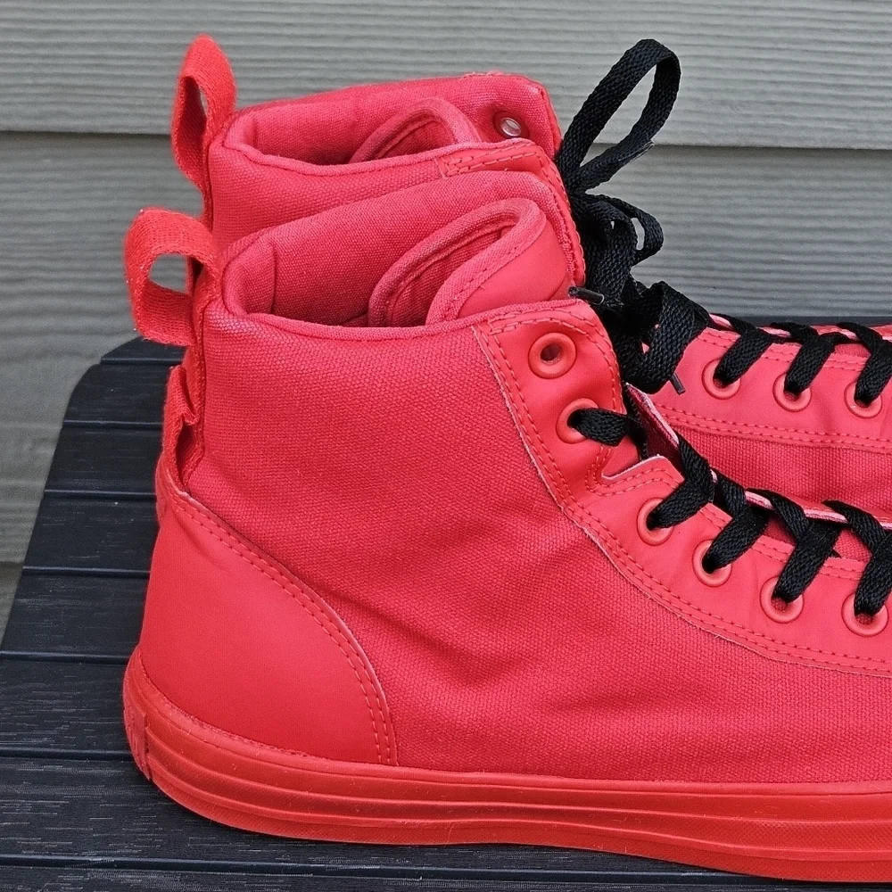 Converse‎ Chuck Taylor All Star High Top Shoes Red Black Sneakers Mens Size 11